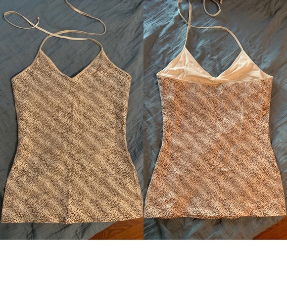 Express basic leopard stretch halter top - Picture 7 of 8